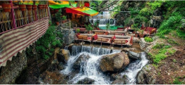 Water flowing in the mountain