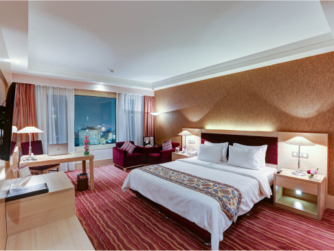 Azadi hotel bed room image, showcasing it's interior